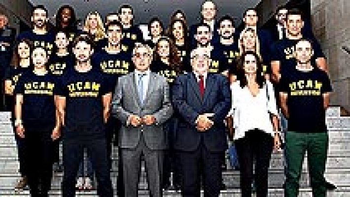 Telediario 1 - La UCAM concede 21 becas olímpicas junto al COE