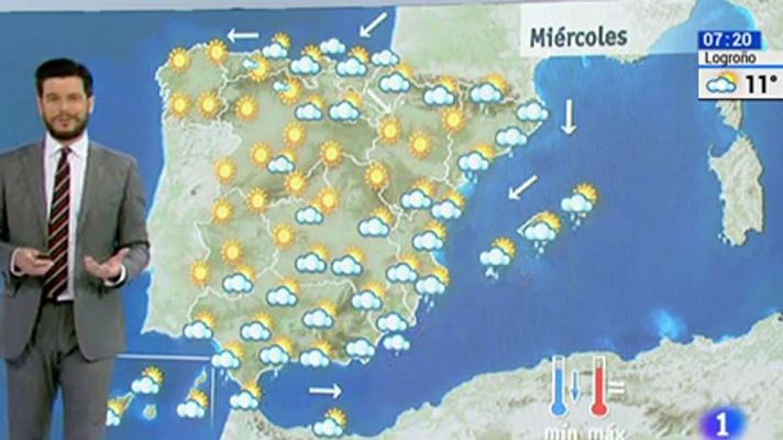 Chubascos fuertes en Baleares y en Cataluña