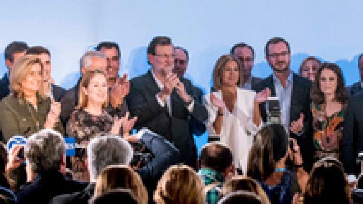 Telediario 1 - Rajoy dice que el PP sale a ganar y critica los fichajes de última hora de otros partidos