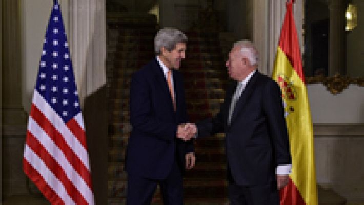 Kerry aterriza en Madrid para su primera visita oficial