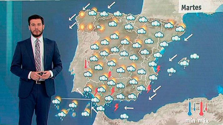 El tiempo - Lluvias en el sur y tiempo nublado con temperaturas altas