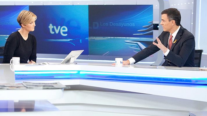 Entrevista a Pedro Sánchez en Los Desayunos de TVE
