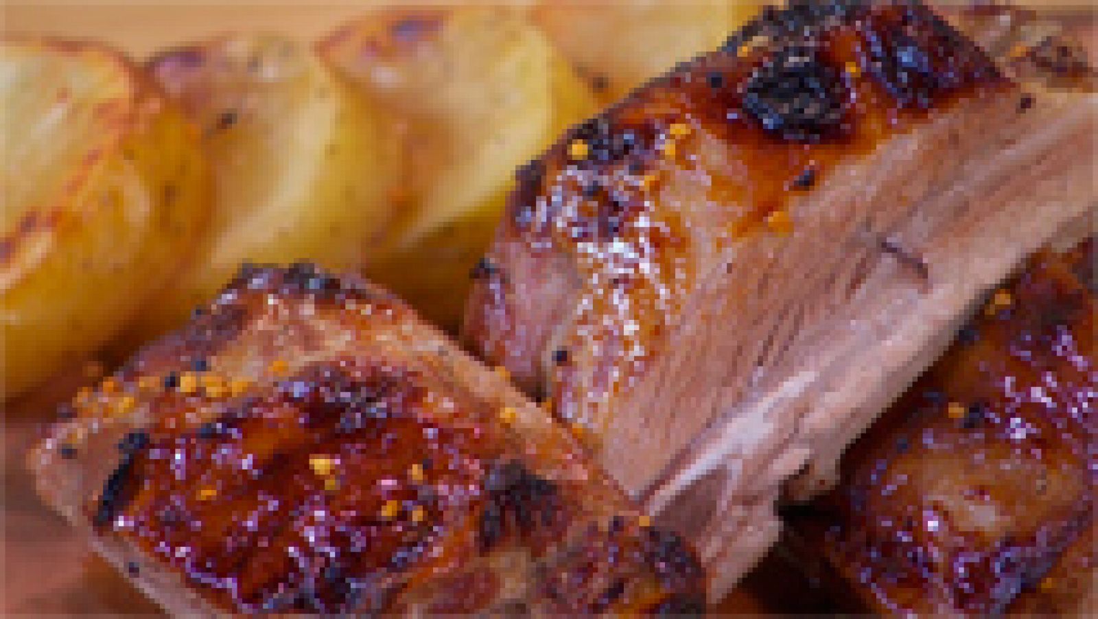 Receta de costillar al horno con miel