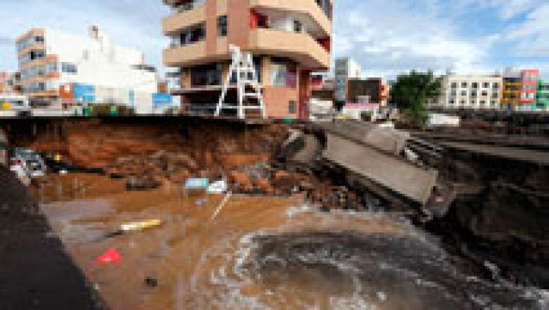 Investigan si el desprendimiento en un barranco en Tenerife está relacionado con las intensas lluvias