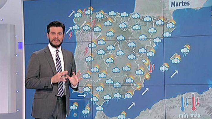 El tiempo - Lluvias fuertes en el norte peninsular con temperaturas en descenso