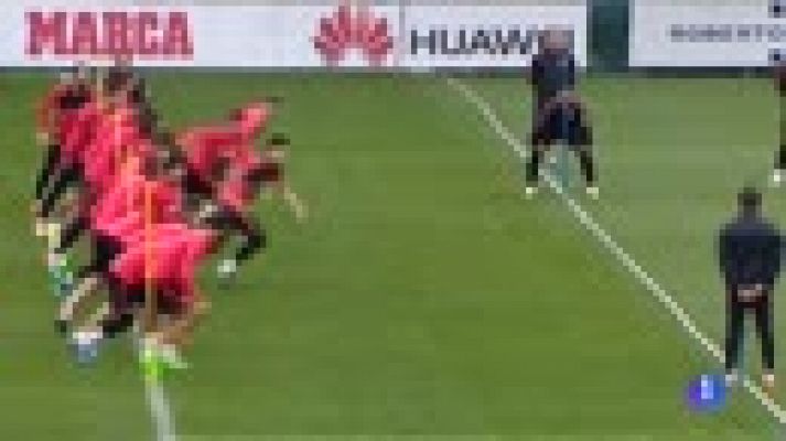 Telediario 1 - Simeone: "No nos quedamos contentos casi nunca, siempre esperamos más"