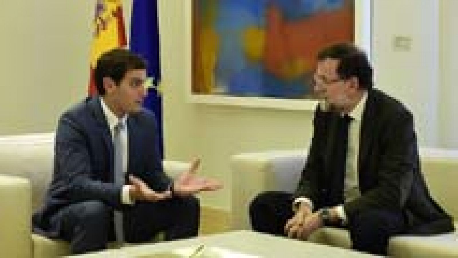 Telediario 1: Rivera traslada a Rajoy su firme apoyo ante el reto independentista | RTVE Play