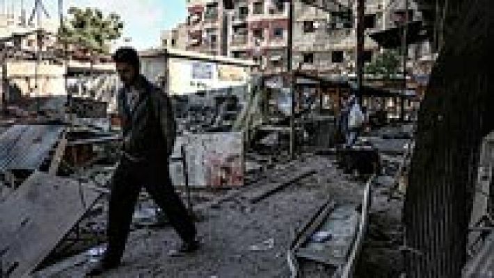 Al menos 40 muertos en un bombardeo en un mercado de Damasco