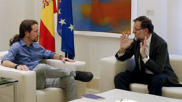 Iglesias insiste en el referéndum en Cataluña y acusa a PP, PSOE y C's de crear un nuevo "frente inmovilista"