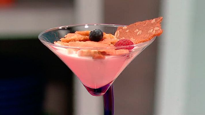 Yogur con crujiente de avena 