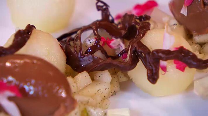Torres en la cocina - Peras con chocolate