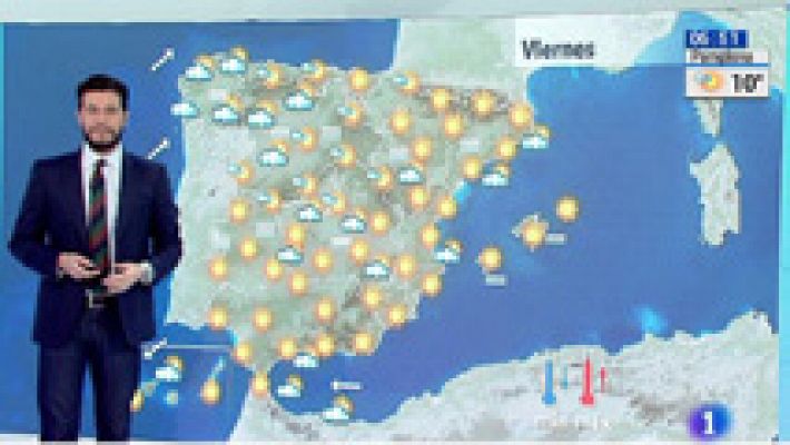 Ascenso de las temperaturas diurnas en la mayor parte de la península