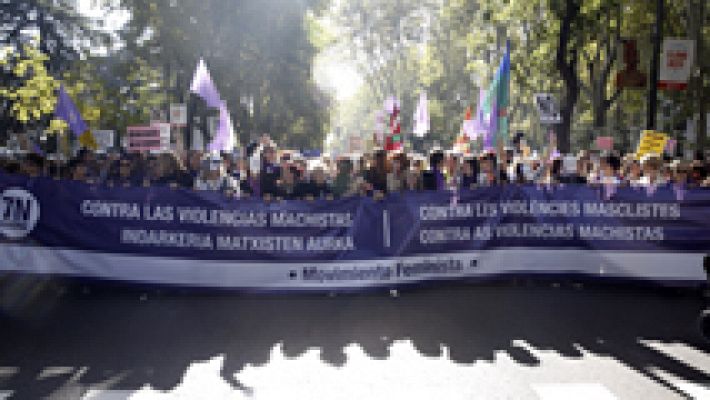 La primera marcha estatal del Movimiento Feminista contra la violencia de género
