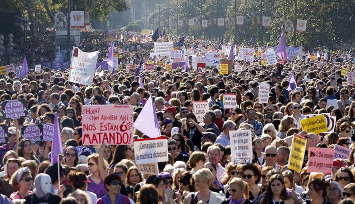 Telediario 1 - Gran movilización nacional contra las violencias machistas