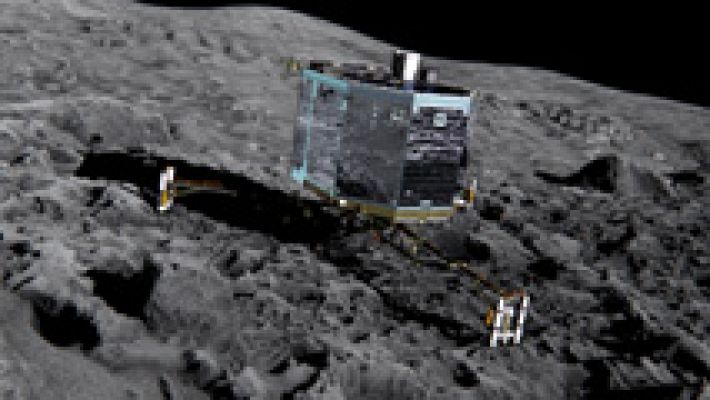 El módulo Philae cumple un año sobre la superficie del cometa 67P