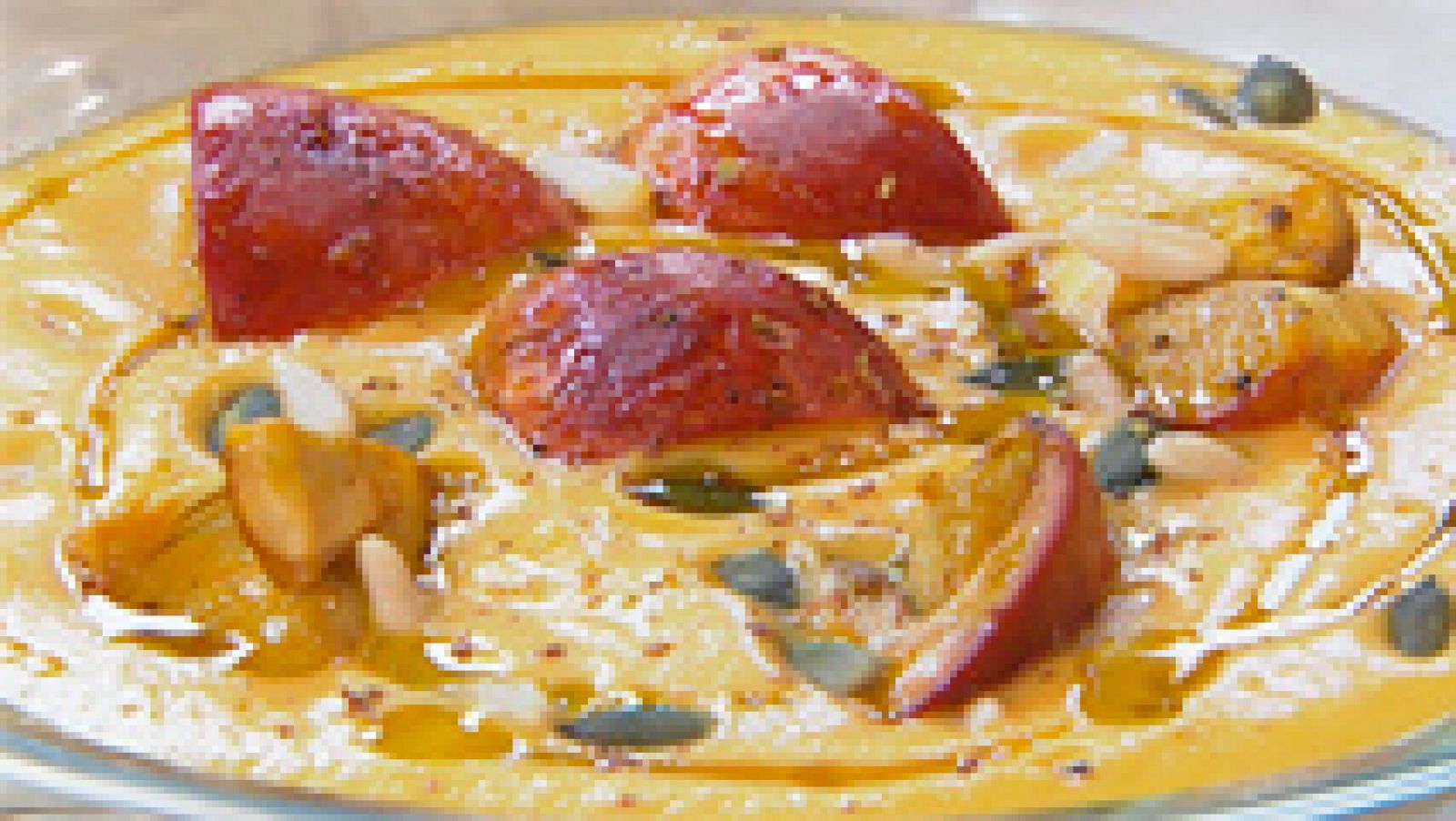 Receta de crema de calabaza con chocolate