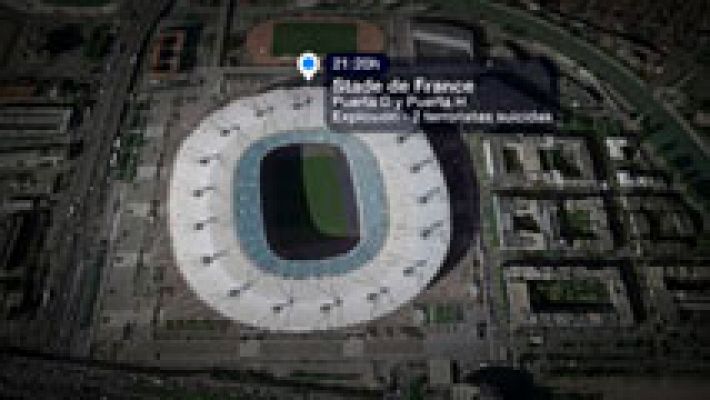 Telediario 1 - Ocho atentados dejaron 129 muertos en París