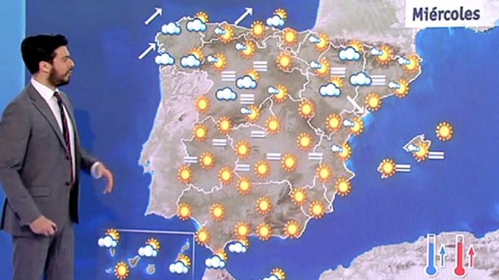El tiempo - Temperaturas en aumento en la mitad norte y pocas nubes