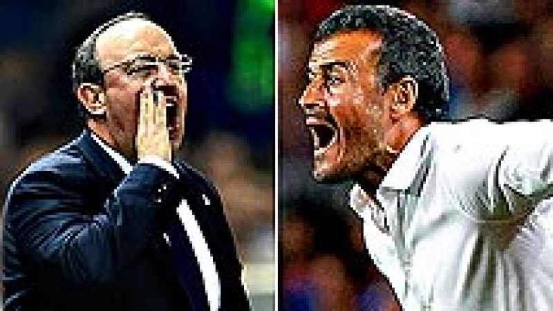 El Real Madrid - Barcelona de este sábado tendrá protagonistas en los banquillos. Si Luis Enrique debutó la pasada campaña en estos clásicos, este sábado será la primera vez para Rafa Benítez. Un cara a cara, que nunca se ha dado, ya que ambos técnic