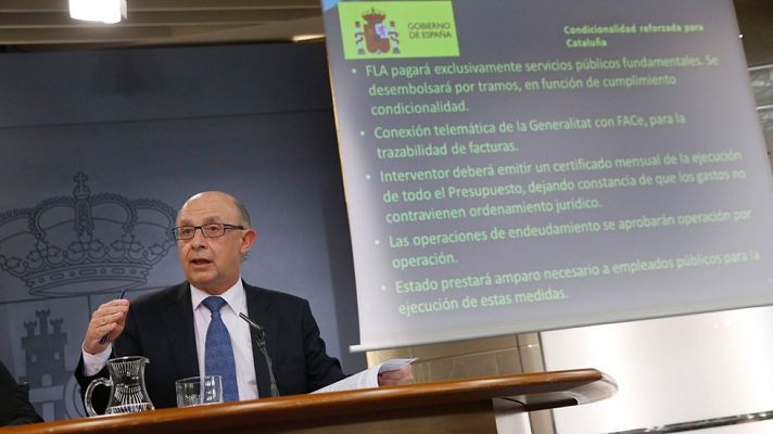 Telediario 1 - El Gobierno endurece las condiciones para que Cataluña reciba más fondos del Fondo de Liquidez Autonómico