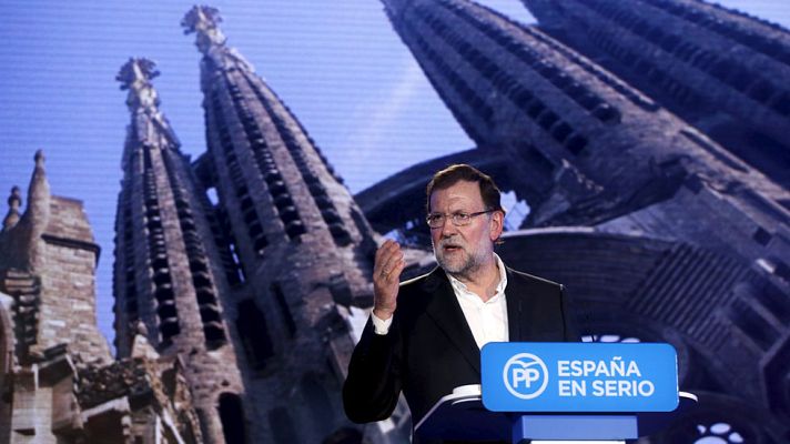 Telediario 1 - Mariano Rajoy presenta en Barcelona a sus cabezas de lista