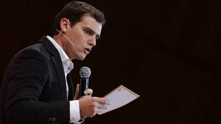 Telediario 1 - Ciudadanos presenta su programa electoral con la defensa de la ley y reformas fiscales como ejes principales