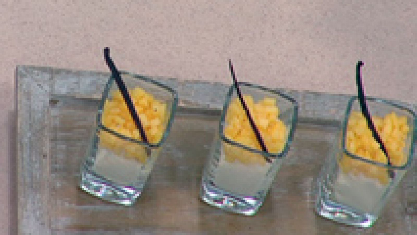 Cóctel de mango y nata 