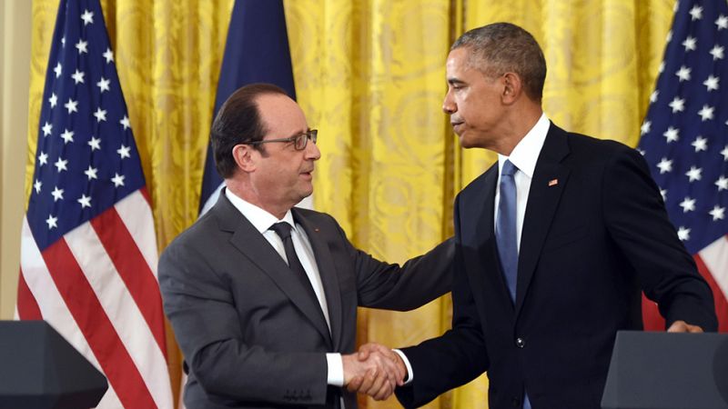 Hollande y Obama prometen "destruir al Estado Islámico"