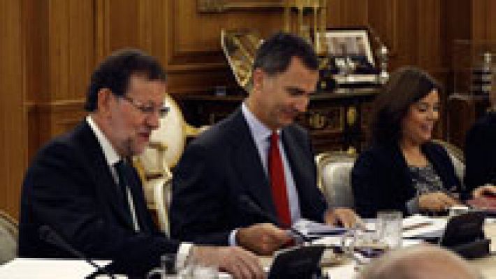 Telediario 1 - El rey anima a "concienciar a la sociedad en defensa de la libertad y contra el terrorismo"