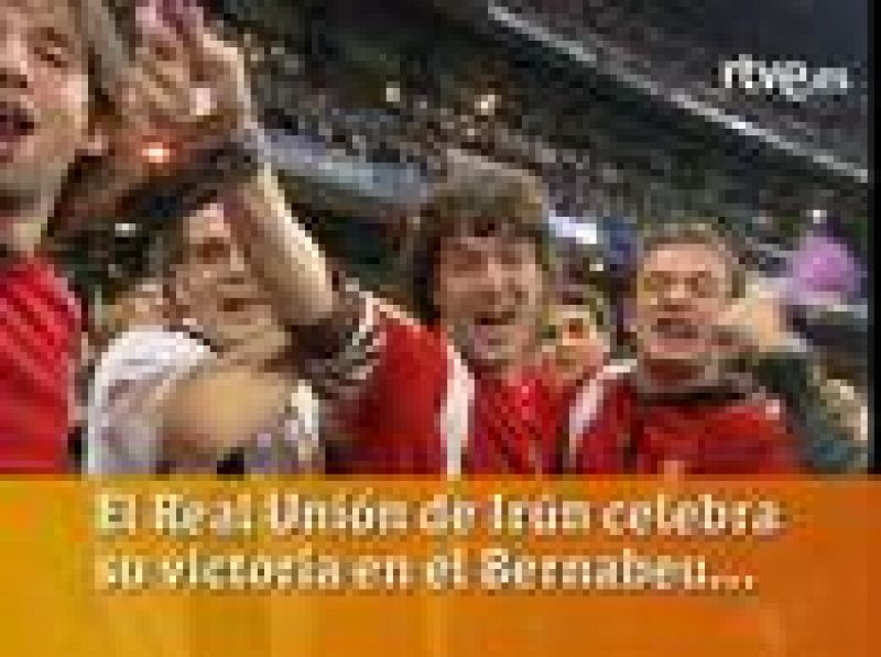 El Real Unión celebra por todo su gesta ante el Madrid