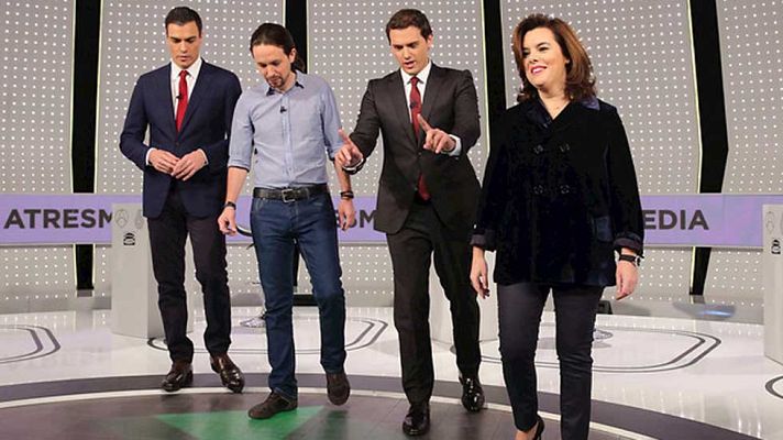 Telediario 1 - Todos los líderes políticos se vieron vencedores en el debate a cuatro