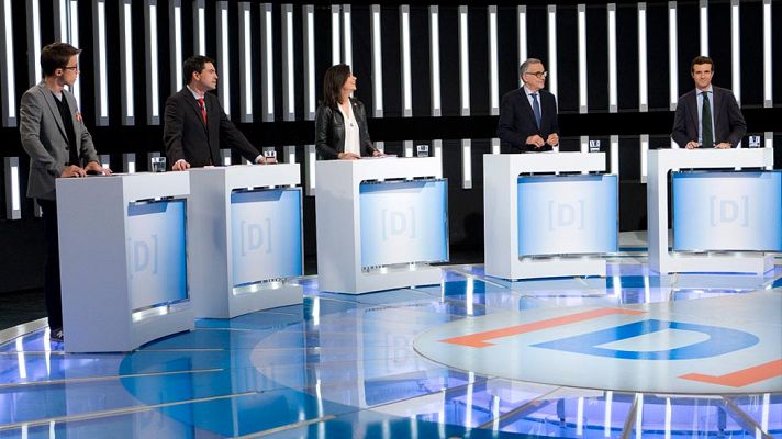 Minuto final de los portavoces de los partidos del debate a nueve