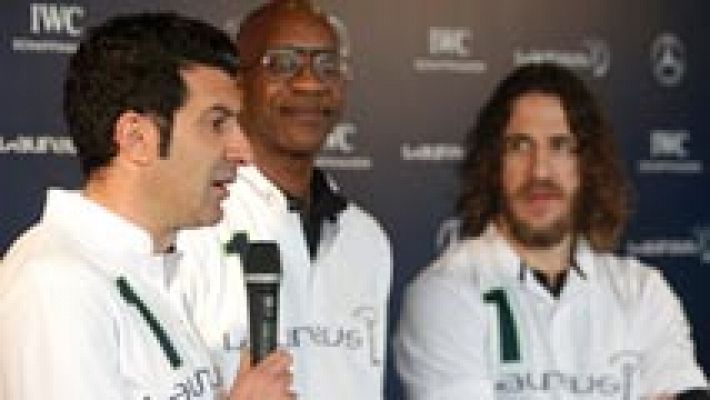 Figo y Puyol se estrenan como miembros de la Academia Laureus