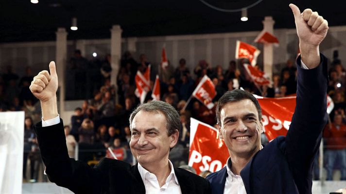 Telediario 1 - Zapatero acusa a Ciudadanos de "sacar el programa que el PP dejó en el cajón hace 10 años"