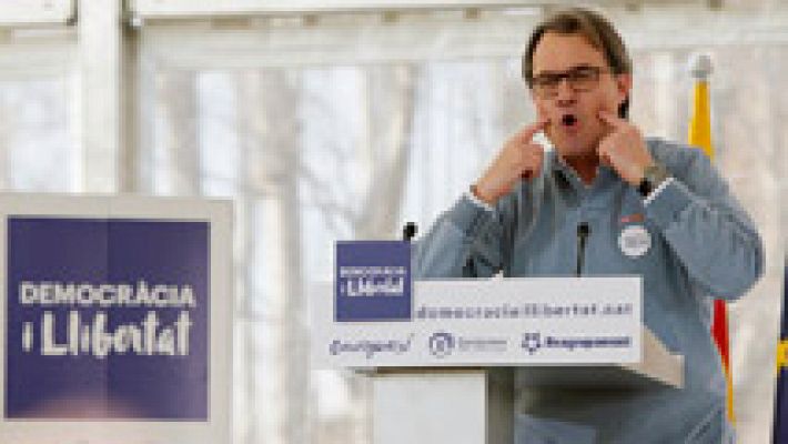 Telediario 1 - Mas pide "no seguir el juego" a una coalición PP-Ciudadanos que iría contra Cataluña