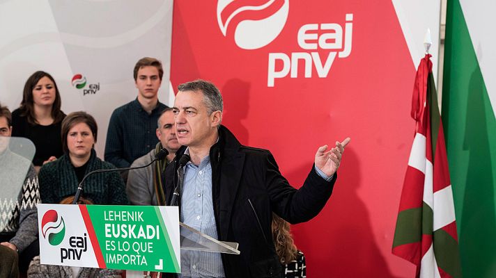 Telediario 1 - El PNV pide el voto para frenar una coalición PP-Ciudadanos