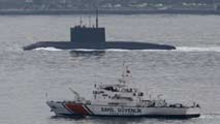 Telediario 1 - Incidente en el mar Egeo entre un barco de guerra ruso y un pesquero turco