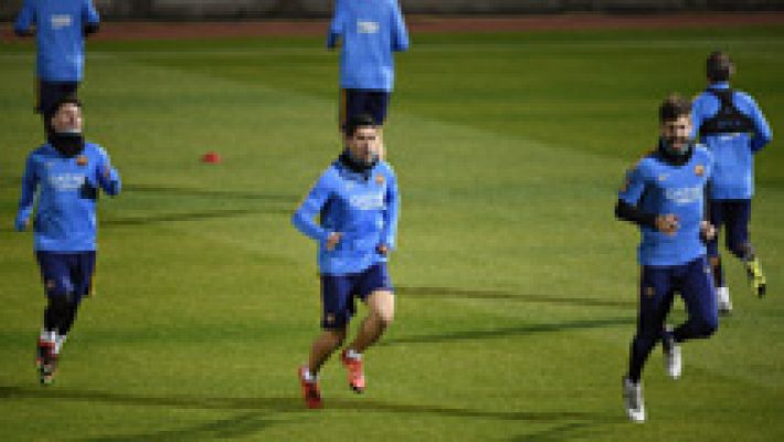 El Barça realiza en Yokohama su primer entrenamiento en Japón