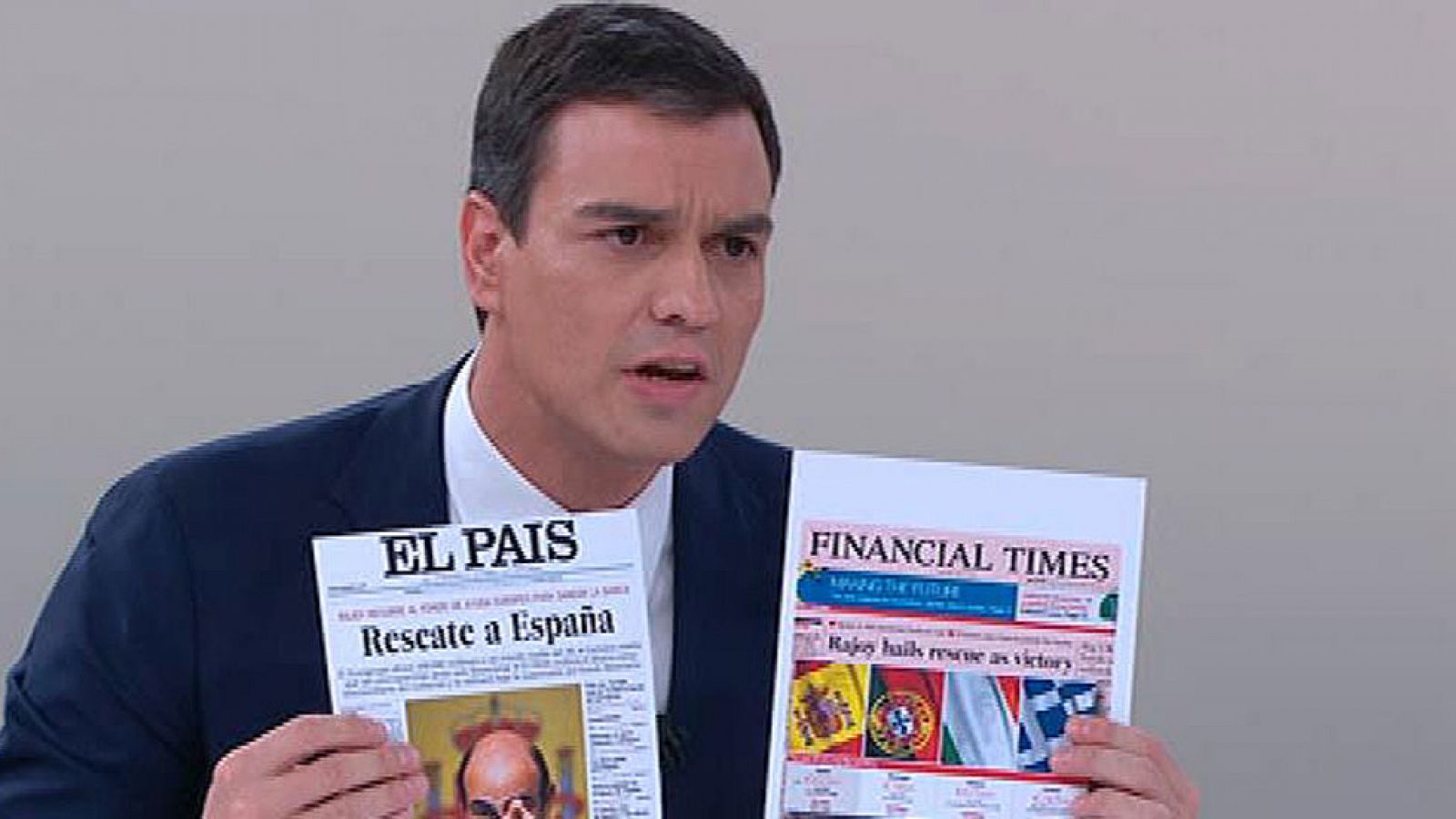 Sánchez acusa a Rajoy de rescatar a la banca en el cara a cara