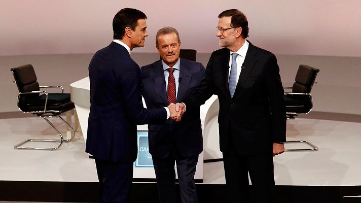 Tenso debate cara a cara entre Rajoy y Sánchez