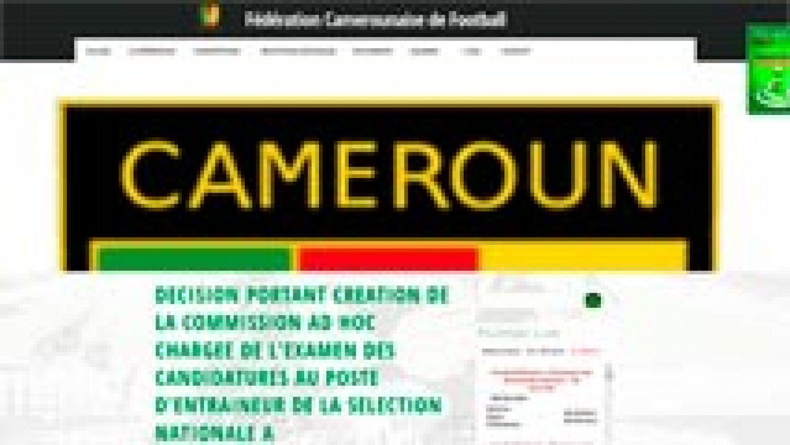 Telediario 1: Se busca seleccionador de Camerún | RTVE Play