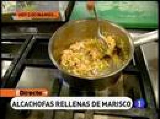 Alcachofas rellenas de marisco