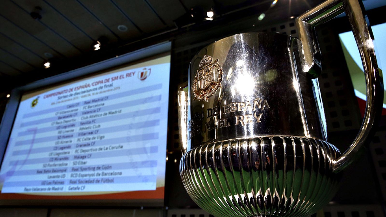 El sorteo de octavos de final de la Copa del Rey ha deparado tres derbis, uno barcelonés entre el vigente campeón, el Barcelona, y el Espanyol, otro sevillano entre Sevilla y Real Betis y uno madrileño entre Atlético y Rayo Vallecano.