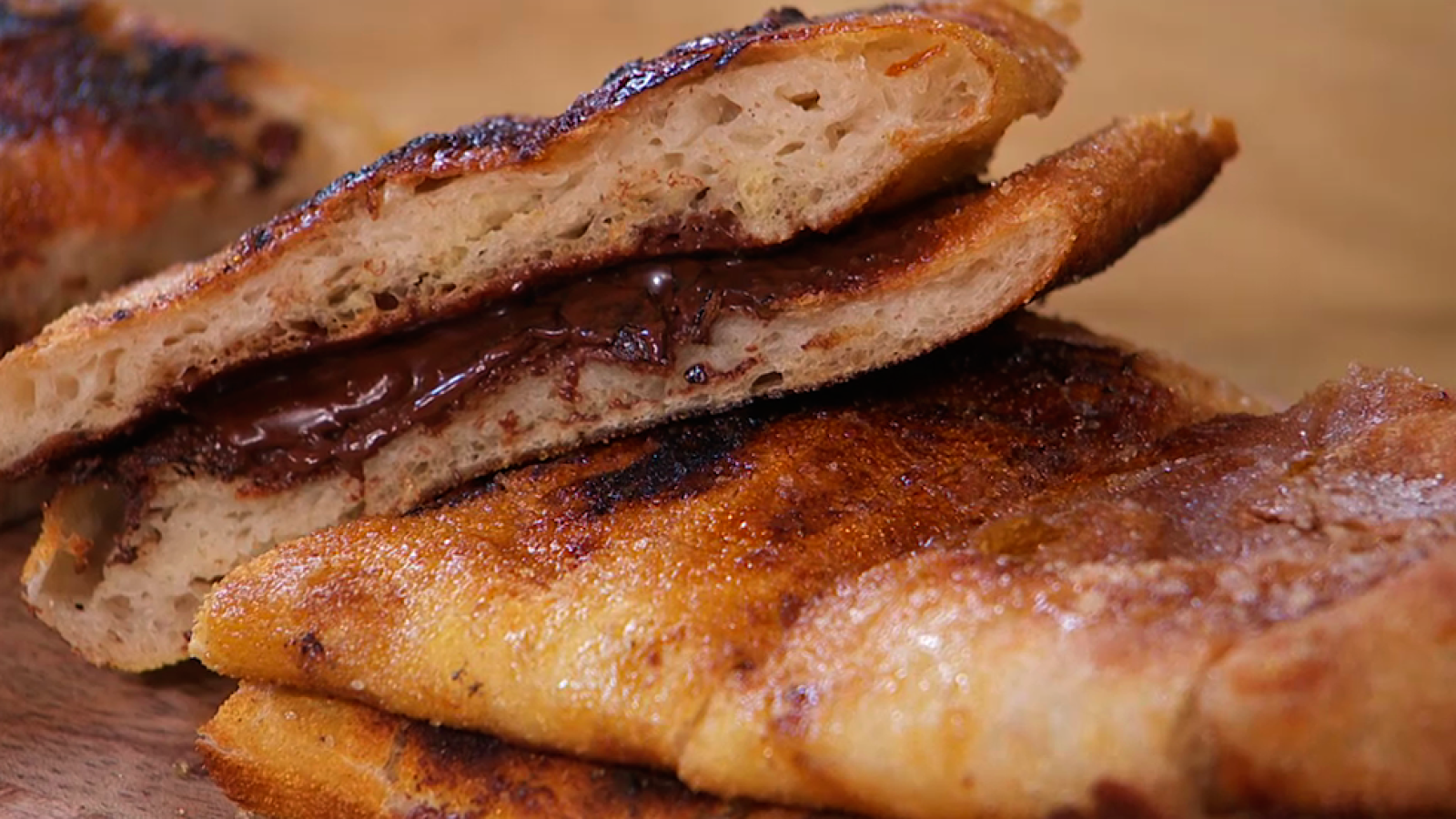 Receta de coca a la brasa con chocolate