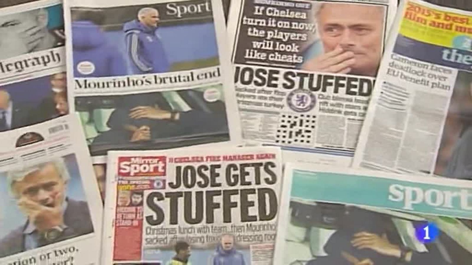 Telediario 1: Los medios británicos rebautizan a Mourinho como 'The Special Gone' | RTVE Play