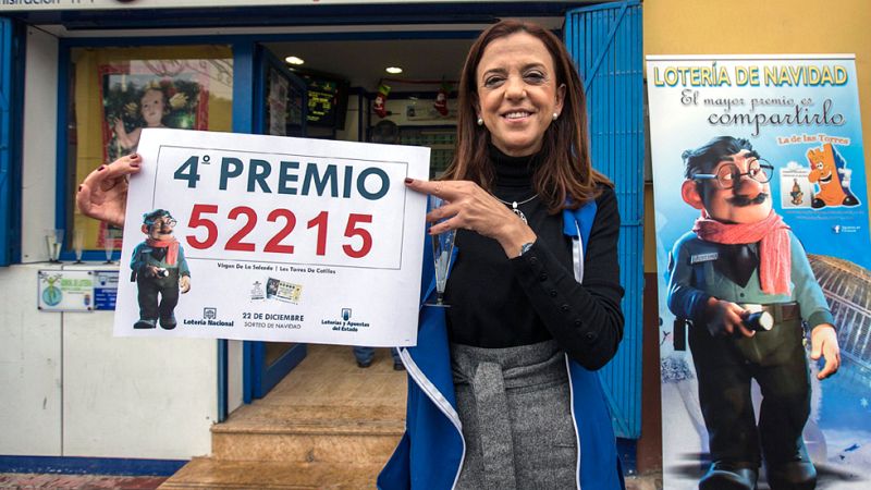Vídeo del primer cuarto premio de la Lotería de Navidad 2015: 52.215