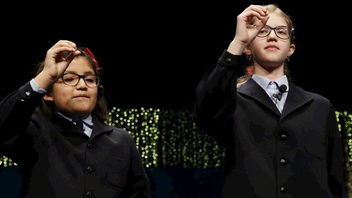 Telediario 1 - El 'presentimiento' de las niñas que han cantado el Gordo