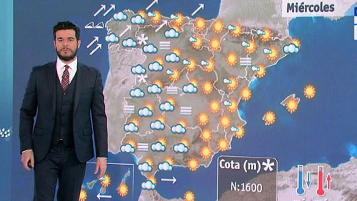 El tiempo - Jornada con fuerte viento y oleaje en el tercio norte peninsular