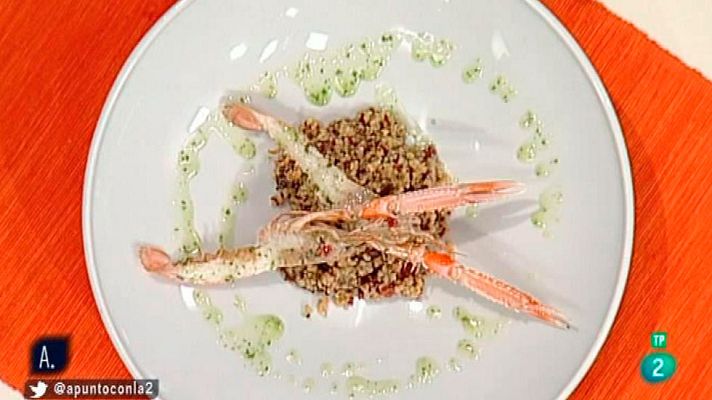 RTVE Cocina - Receta de Quinoa con setas y colitas de cigala