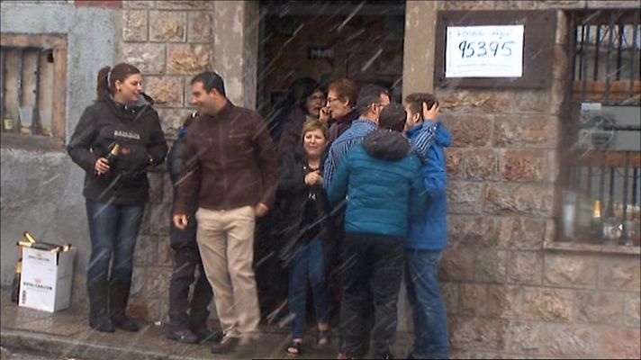 Telediario 1 - En Palencia, ha recaído  el tercer premio, el 95.395